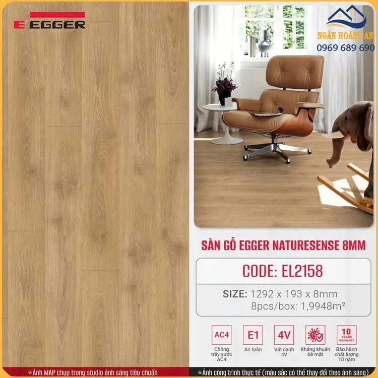 Ứng Dụng Của Sàn Gỗ Công Nghiệp Egger Classic EL2158 8mm