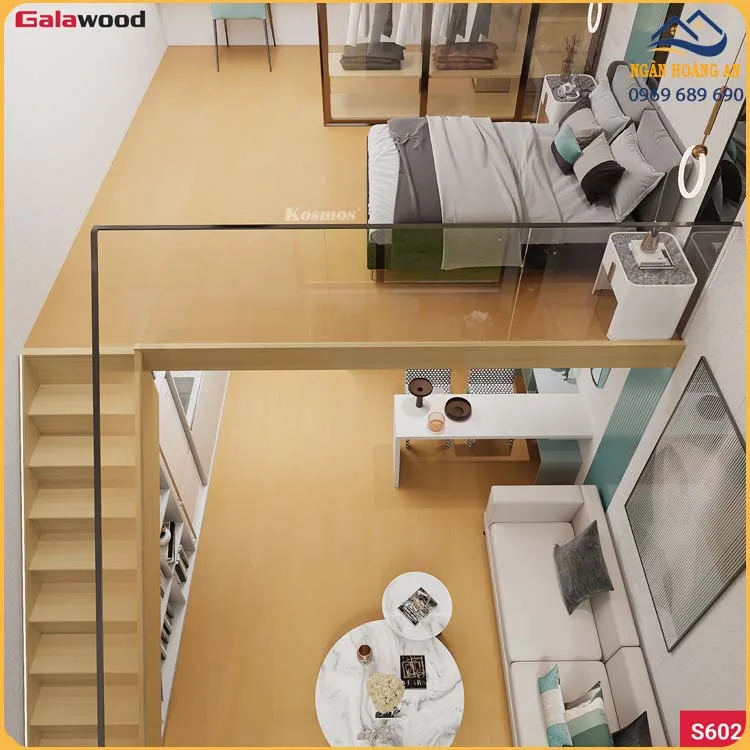 Sàn Nhựa Chịu Lực Galawood S602 Làm Gác Lửng Cho Phòng Trọ
