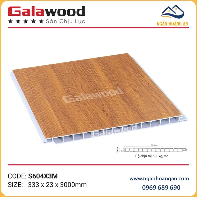 Sàn Nhựa Chịu Lực Giả Vân Gỗ Galawood S604X3M