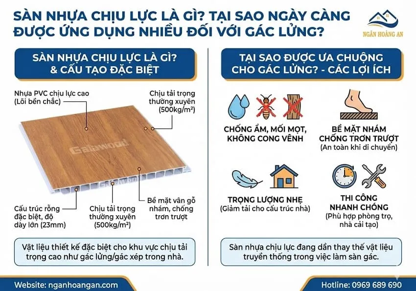Sàn Nhựa Chịu Lực Là Gì? Tại Sao Ngày Càng Được Ứng Dụng Nhiều Đối Với Gác Lửng?