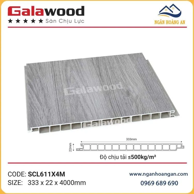 Sàn Nhựa Chịu Lực Làm Gác Lửng Galawood SCL611X3M