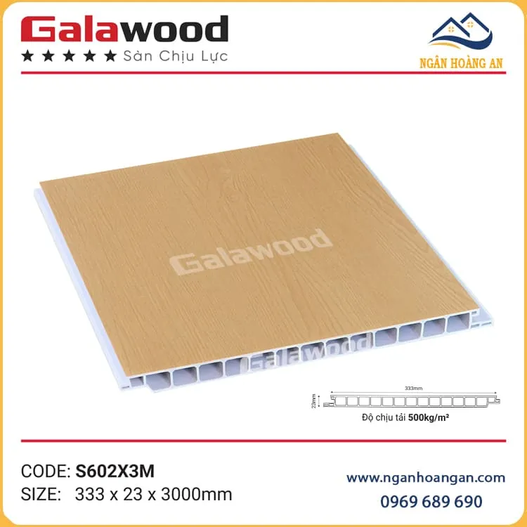 Sàn Nhựa Chịu Lực PVC Giả Gỗ Galawood S602X3M