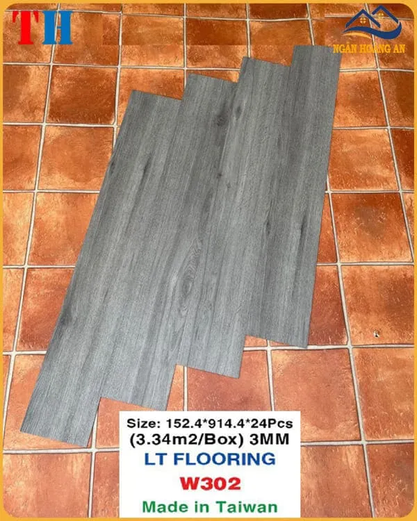 Sàn Nhựa Dán Keo Taiwan THFloor W302 Dày 3mm Sàn Nhựa Dán Keo Taiwan THFloor W302 Dày 3mm