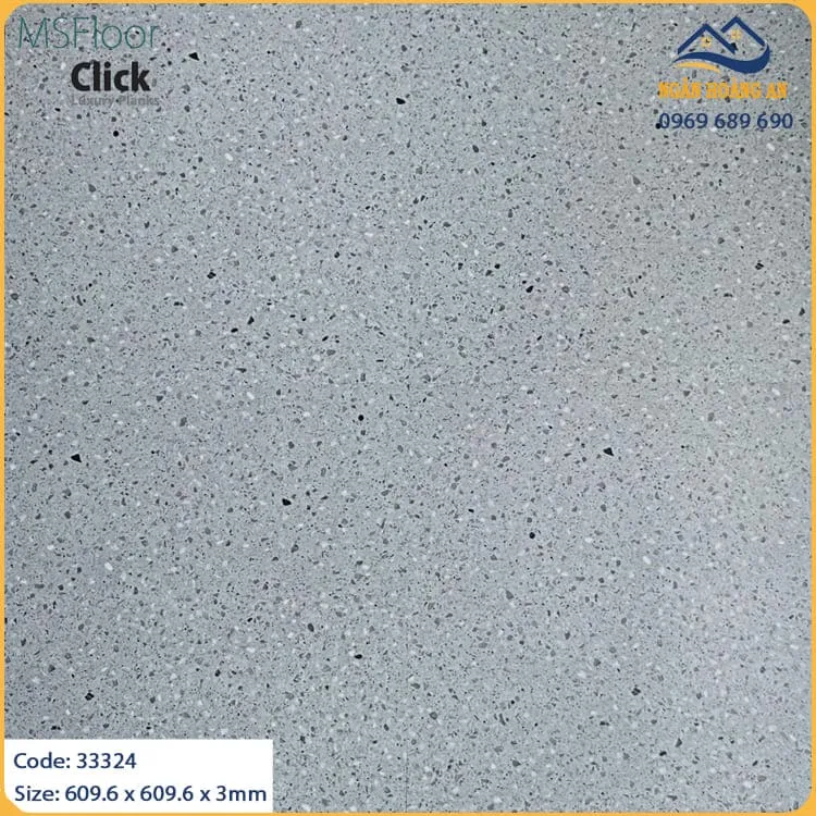 Sàn Nhựa Dán Keo Vân Đá Mài Terrazzo MsFloor 33324 Dày 3mm Sàn Nhựa Dán Keo Vân Đá Mài Terrazzo MsFloor 33324 Dày 3mm