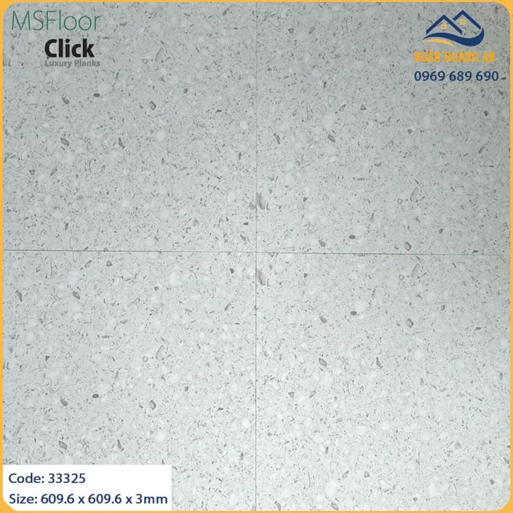 Sàn Nhựa Dán Keo Vân Đá Mài Terrazzo MsFloor 33325 Dày 3mm Sàn Nhựa Dán Keo Vân Đá Mài Terrazzo MsFloor 33325 Dày 3mm