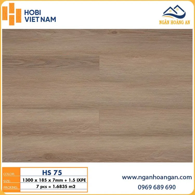 SàSàn Nhựa Hèm Khoá Giả Gỗ Hobiwood HS75 Dày 7mm