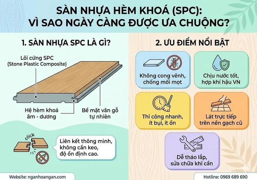 Sàn Nhựa Hèm Khoá Là Gì? Vì Sao Ngày Càng Được Ưa Chuộng? Sàn Nhựa Hèm Khoá Là Gì? Vì Sao Ngày Càng Được Ưa Chuộng?