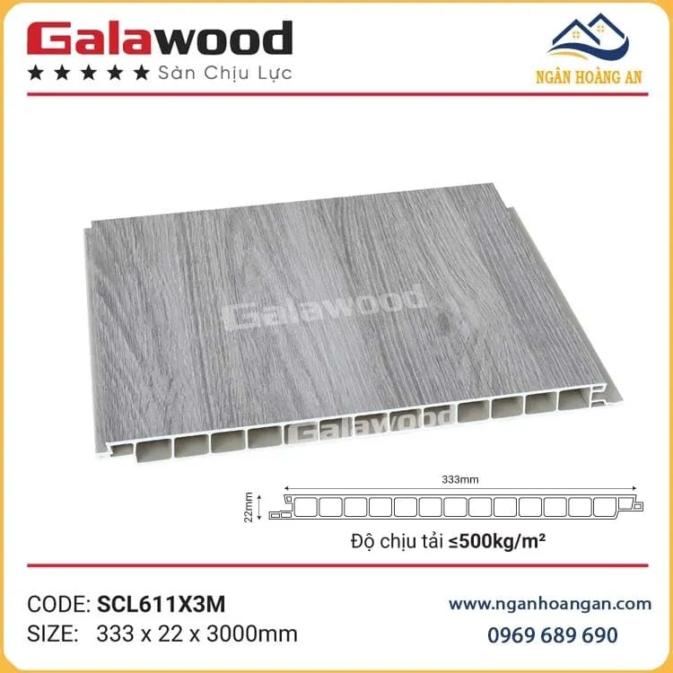 Sàn Nhựa Chịu Lực Làm Gác Lửng Galawood SCL611X3M Sàn Nhựa Chịu Lực Làm Gác Lửng Galawood SCL611X3M