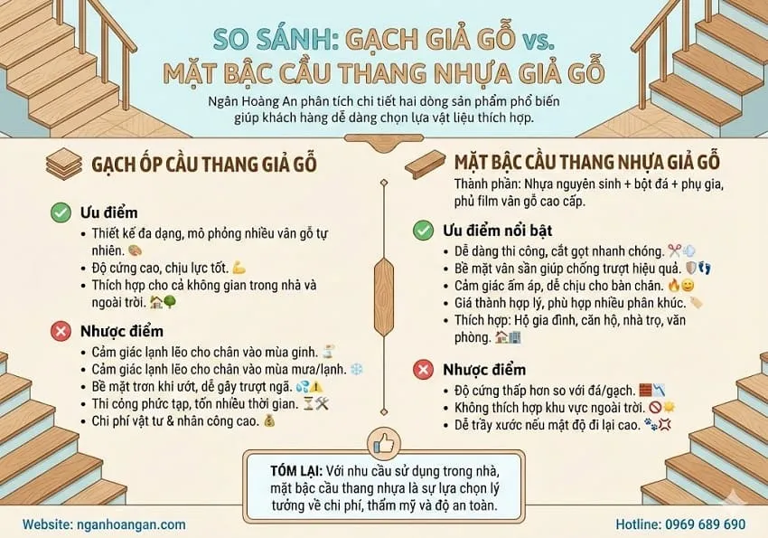 So Sánh Gạch Giả Gỗ Và Mặt Bậc Cầu Thang Nhựa Giả Gỗ So Sánh Gạch Giả Gỗ Và Mặt Bậc Cầu Thang Nhựa Giả Gỗ