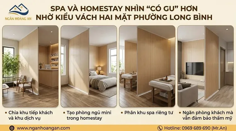 Spa Và Homestay Nhìn “Có Gu” Hơn Nhờ Vách Ngăn Hai Mặt Phường Long Bình