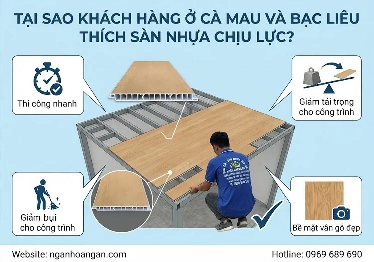 Tại Sao Khách Hàng Ở Cà Mau Và Bạc Liêu Thích Sàn Nhựa Chịu Lực?