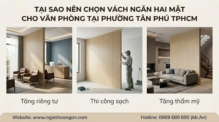 Tại Sao Nên Chọn Vách Ngăn Hai Mặt Cho Văn Phòng Tại Phường Tân Phú TPHCM