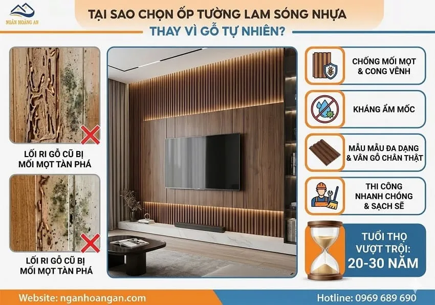 Tại Sao Nên Sử Dụng Ốp Tường Lam Sóng Thay Thế Gỗ Tự Nhiên?