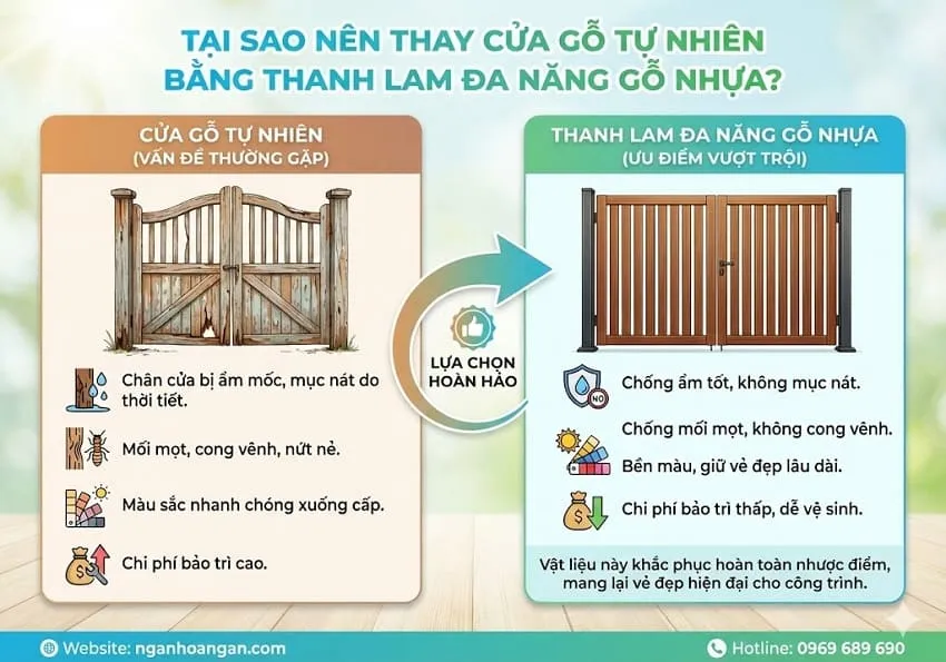 Tại Sao Nên Thay Cửa Gỗ Tự Nhiên Bằng Thanh Lam Đa Năng Gỗ Nhựa? Tại Sao Nên Thay Cửa Gỗ Tự Nhiên Bằng Thanh Lam Đa Năng Gỗ Nhựa?