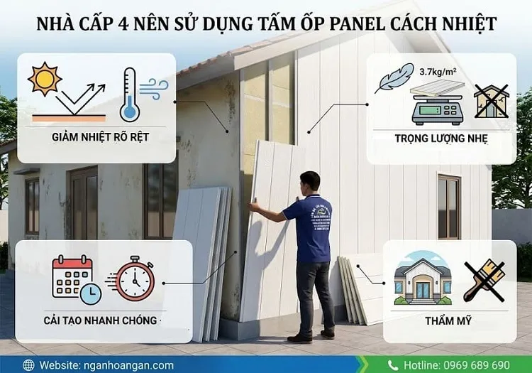 Tại Sao Nhà Cấp 4 Tại Quận 6 Lại Nên Sử Dụng Tấm Ốp Panel Cách Nhiệt