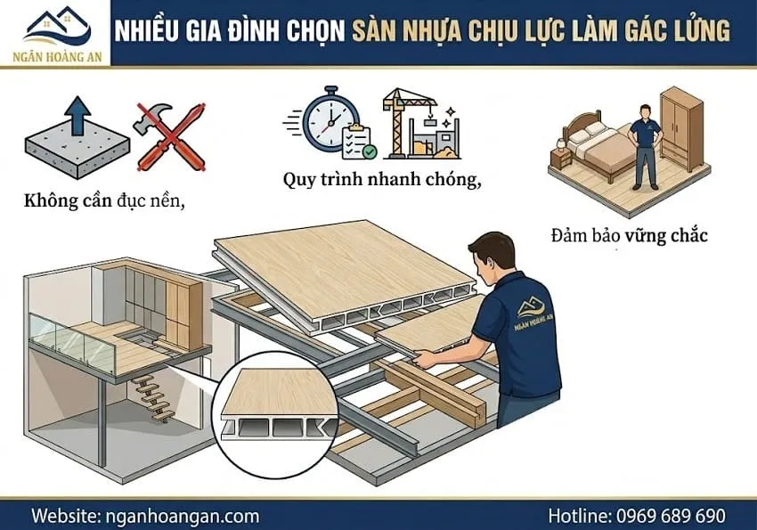 Tại Sao Nhiều Gia Đình Ở Quận 5 Lựa Chọn Sàn Nhựa Chịu Lực Làm Gác Lửng?