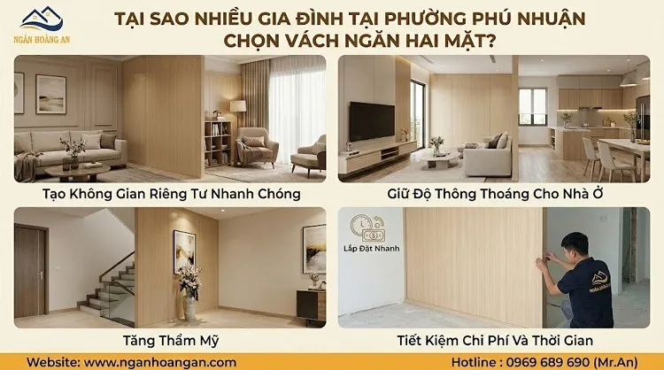 Tại Sao Nhiều Gia Đình Tại Phường Phú Nhuận Chọn Vách Ngăn Hai Mặt?