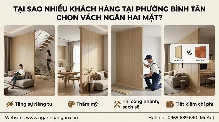 Tại Sao Nhiều Khách Hàng Tại Phường Bình Tân Chọn Vách Ngăn Hai Mặt?