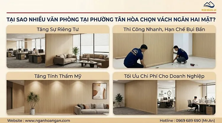 Tại Sao Nhiều Văn Phòng Tại Phường Tân Hòa Chọn Vách Ngăn Hai Mặt?