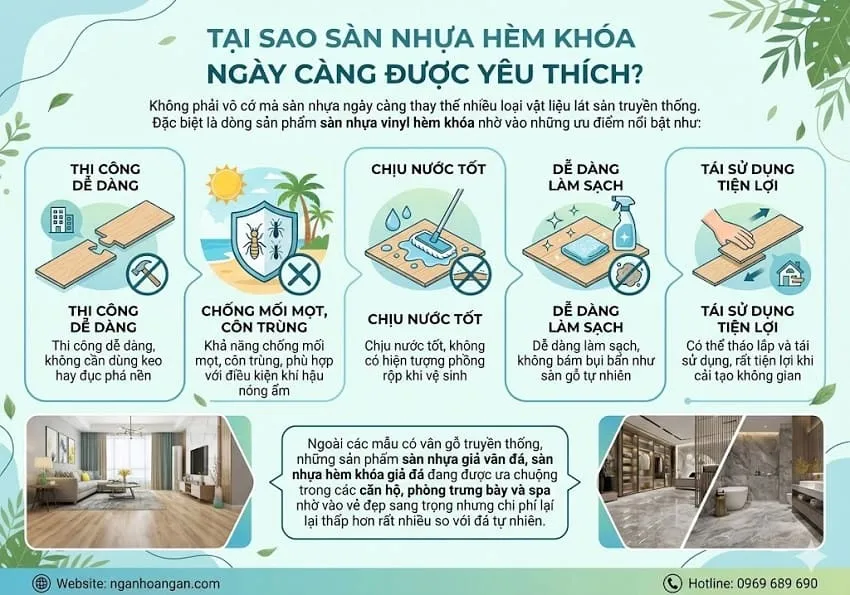 Tại Sao Sàn Nhựa Hèm Khóa Ngày Càng Được Yêu Thích? Tại Sao Sàn Nhựa Hèm Khóa Ngày Càng Được Yêu Thích?