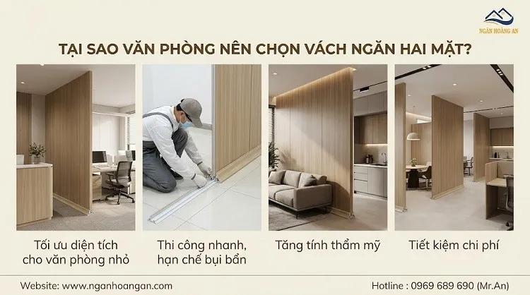 Tại Sao Văn Phòng Nên Chọn Vách Ngăn Hai Mặt?