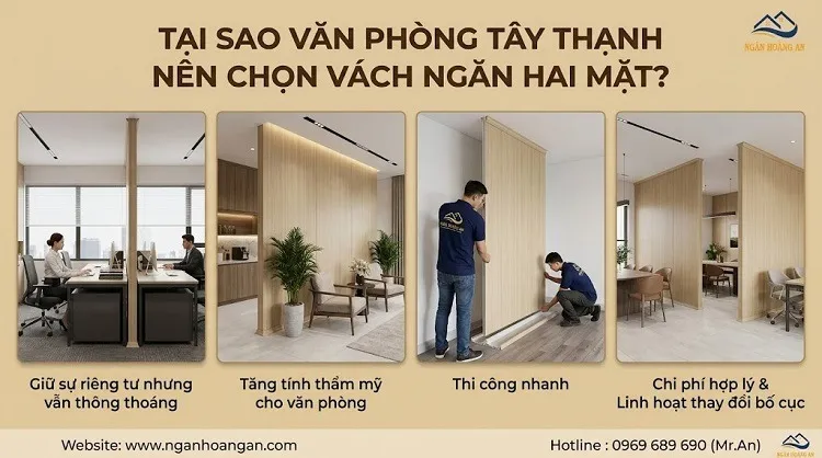 Tại Sao Văn Phòng Tây Thạnh Nên Chọn Vách Ngăn Hai Mặt?