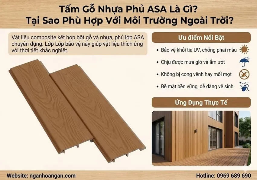 Tấm Gỗ Nhựa Phủ ASA Là Gì? Tại Sao Phù Hợp Với Môi Trường Ngoài Trời?