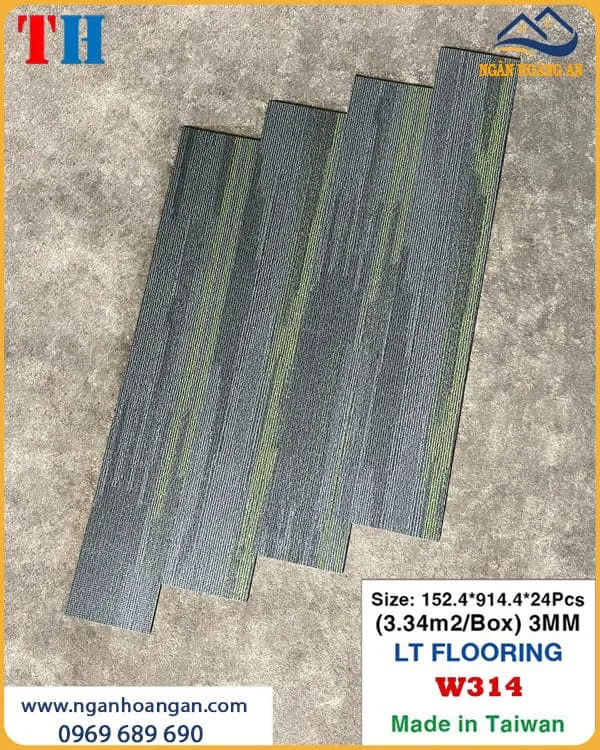 Tấm Lót Sàn Nhựa Dán Keo Vân Thảm THFloor W314 Dày 3mm