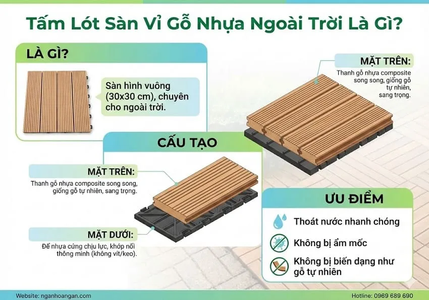 Tấm Lót Sàn Vỉ Gỗ Nhựa Ngoài Trời Là Gì?