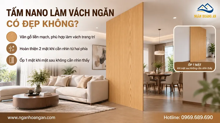 Tấm Ốp Tường Nano Nhựa Giả Gỗ Có Làm Vách Ngăn Được Không? Tấm Ốp Tường Nano Nhựa Giả Gỗ Có Làm Vách Ngăn Được Không?