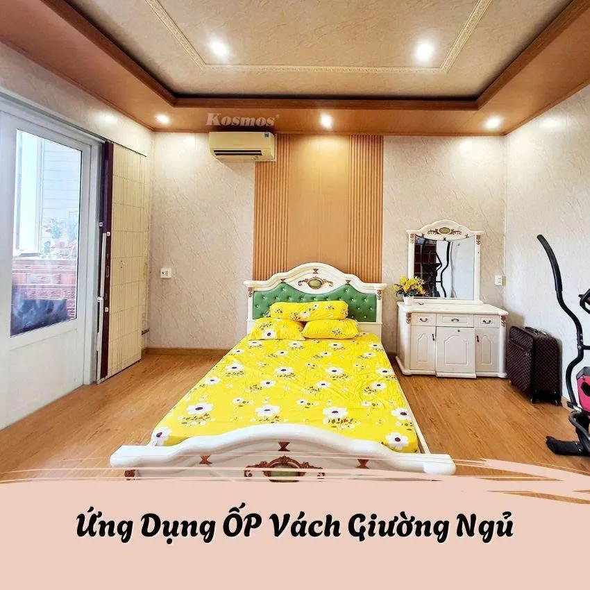 Lam 5 Sóng Giả Gỗ Kosmos Giúp Tạo Không Gian Phòng Ngủ Ấm Áp