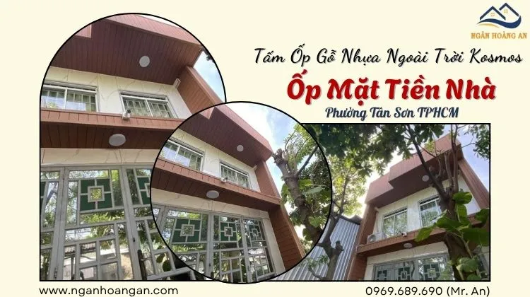 Tấm Ốp Gỗ Nhựa Ngoài Trời Kosmos Ốp Mặt Tiền Nhà Phường Tân Sơn