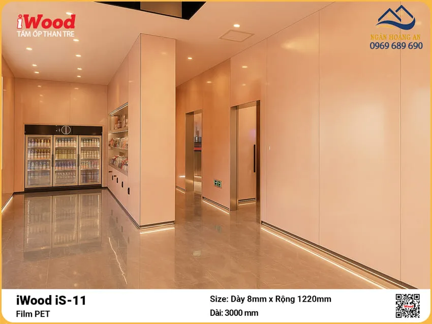 Tấm Ốp iWood iS-11 Film PET Ốp Trang Trí Nội Thất Tấm Ốp iWood iS-11 Film PET Ốp Trang Trí Nội Thất