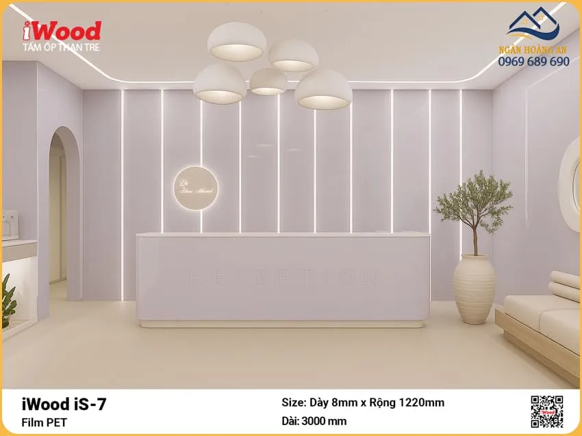 Tấm Ốp iWood iS-7 Film PET Ốp Tường Lễ Tân