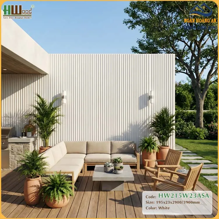 Ưu Điểm Của Tấm Ốp Lam Sóng Gỗ Nhựa ASA HW215W23ASA