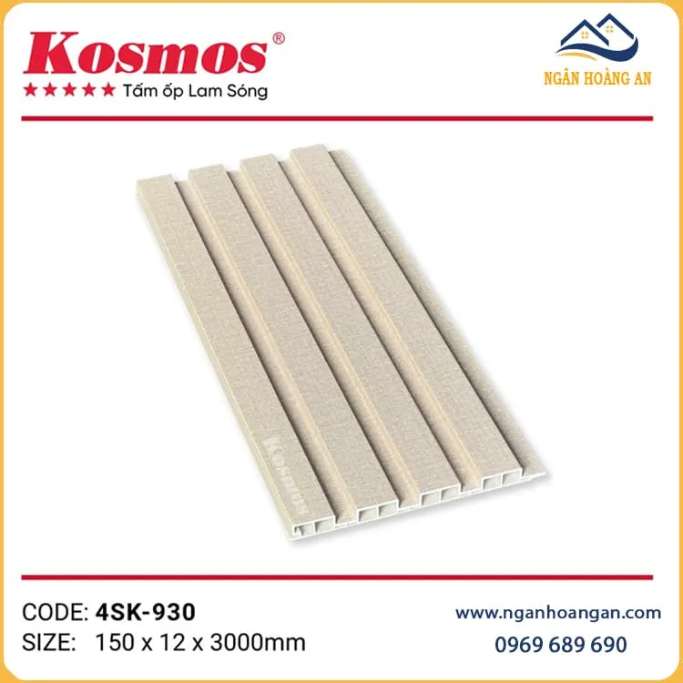 Tấm Ốp Lam Sóng Kép Kosmos Giả Vân Vải 4SK-930
