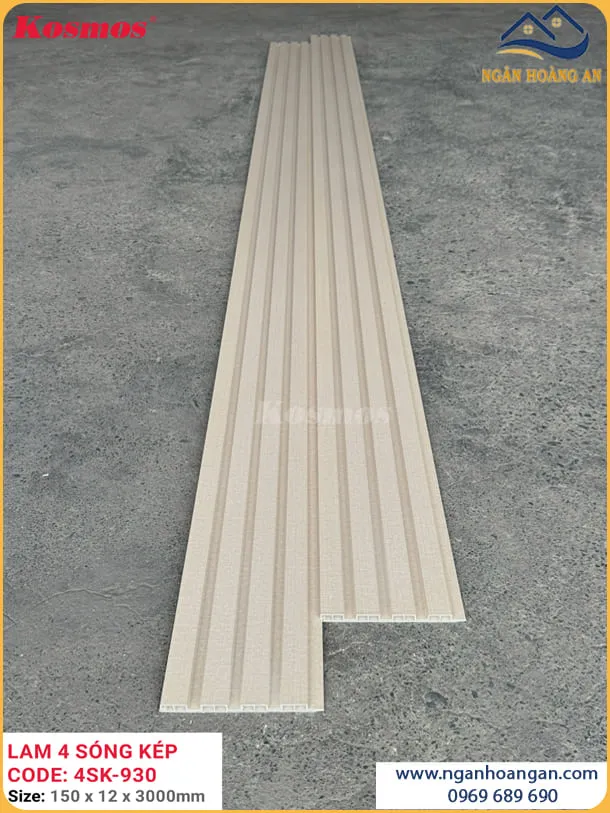 Tấm Ốp Lam Sóng Kép Kosmos Giả Vân Vải 4SK-930
