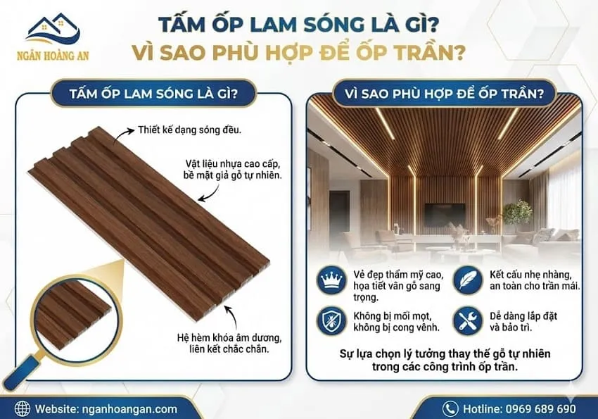 Tấm Ốp Lam Sóng Là Gì? Vì Sao Phù Hợp Để Ốp Trần?