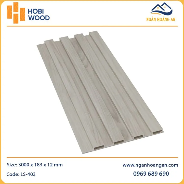 Tấm Ốp Lam Sóng Nhựa Giả Gỗ Hobiwood LS-403