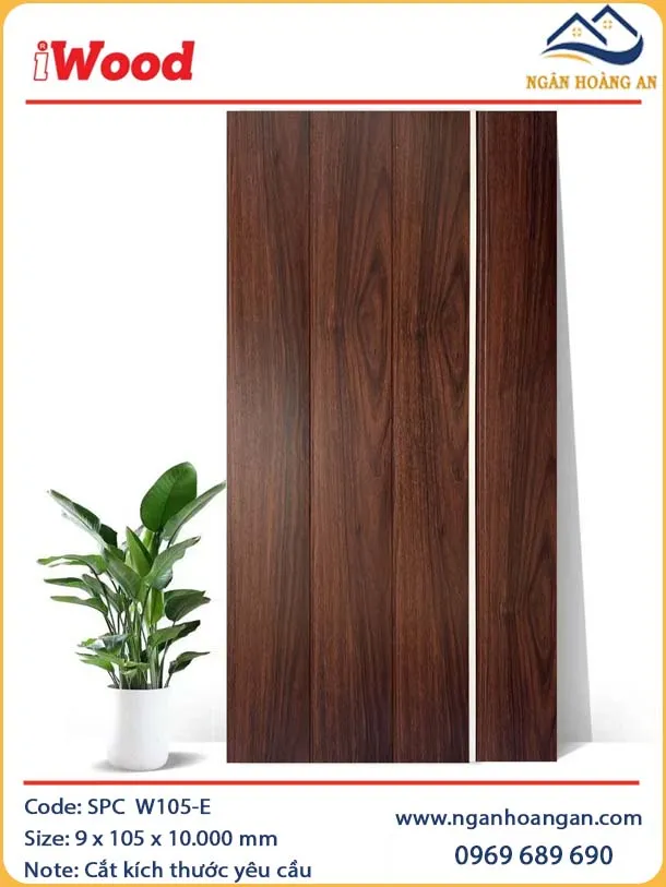 Tấm Nano Nhựa Ốp Tường Ốp Trần iWood W105-E