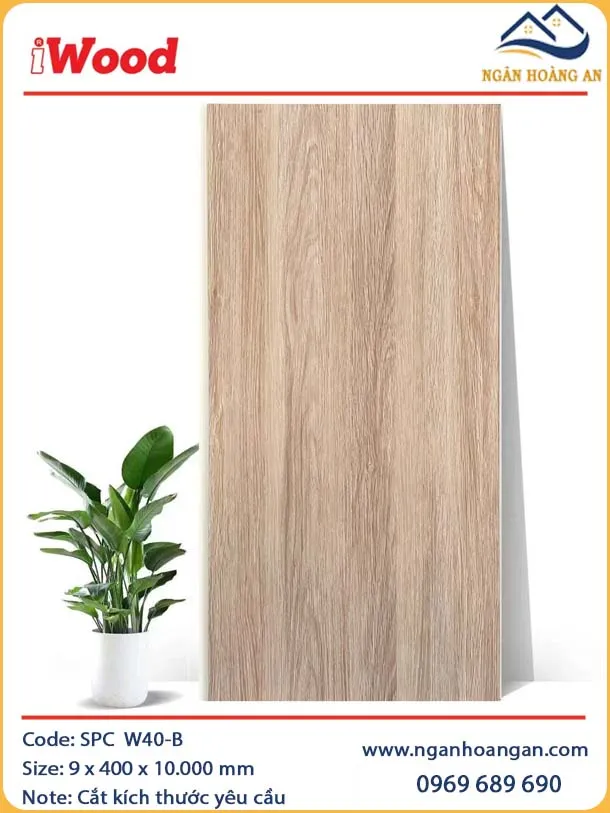 Ốp Tường Ốp Trần Nano Giả Vân Gỗ iWood W40-B