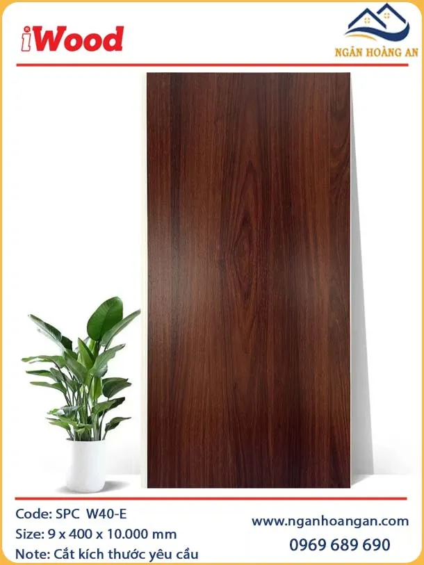 Tấm Nano Nhựa Ốp Tường Ốp Trần iWood W105-E