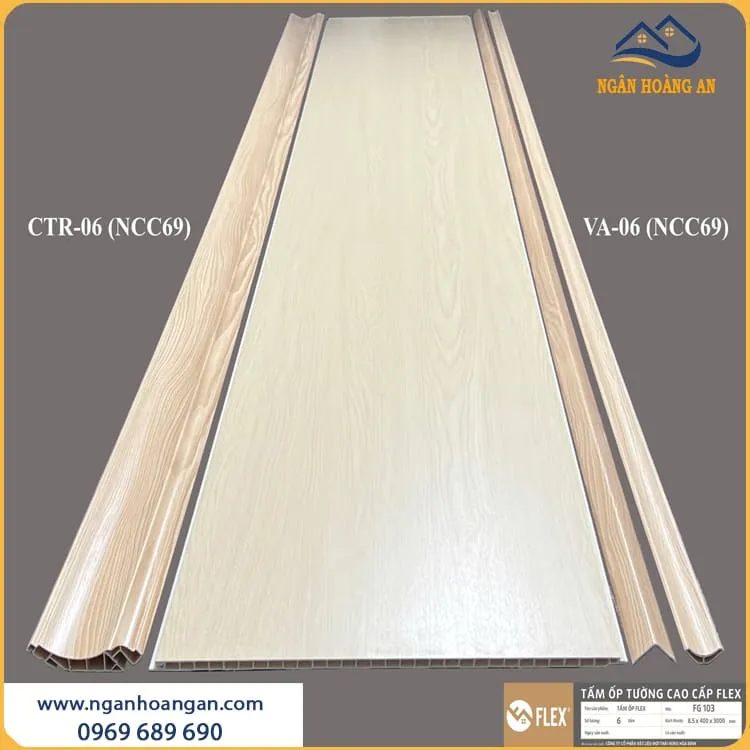 Tấm Ốp Nano Nhựa Giả Gỗ FLEX FG103 Cắt Theo Yêu Cầu