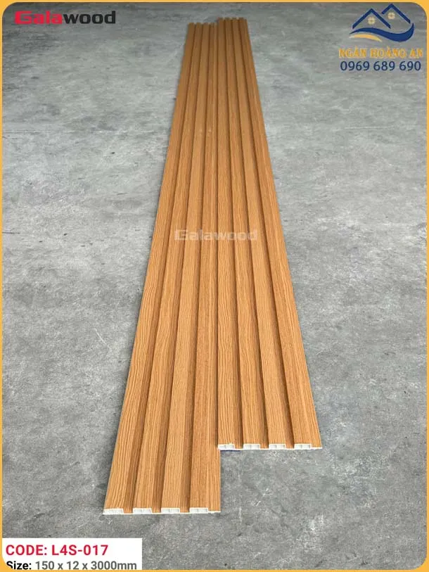 Tấm Ốp Lam Sóng Nhựa Giả Gỗ Galawood L4S-017