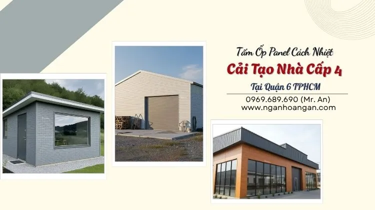 Tấm Ốp Panel Cách Nhiệt Cải Tạo Nhà Cấp 4 Tại Quận 6 TPHCM