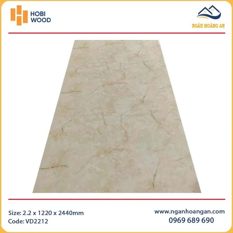Tấm Ốp PVC Nhựa Giả Vân Đá Hobiwood VD2212