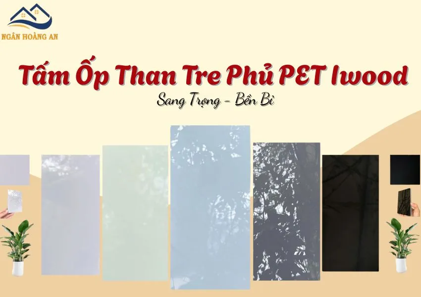 Tấm Ốp Sợi Than Tre iWood Phủ PET