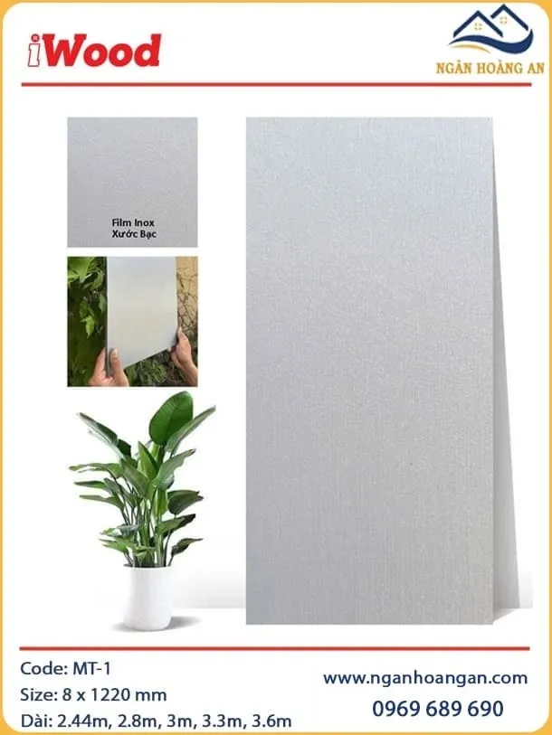Tấm Ốp Sợi Than Tre IWood Vân Kim Loại MT-1