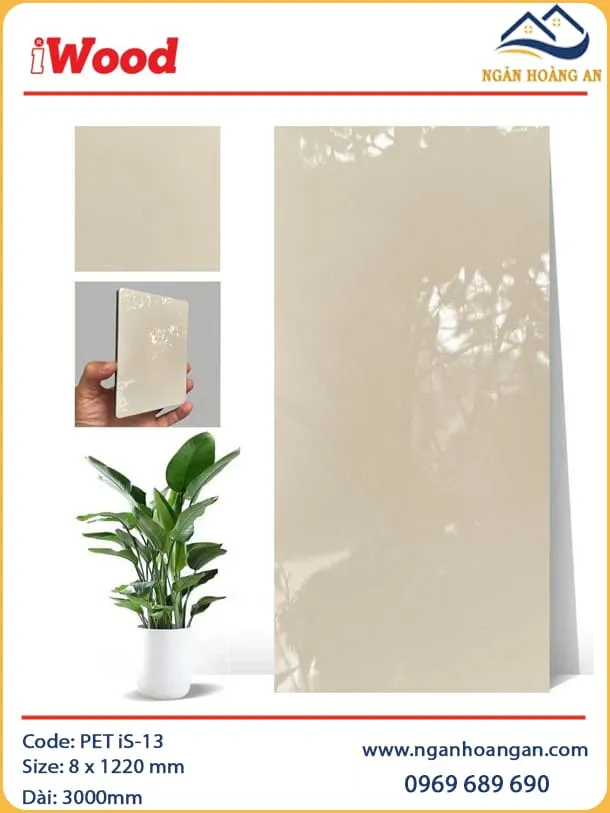 Tấm Ốp Than Tre Đa Năng Phủ PET iWood iS-13