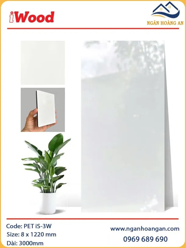Tấm Ốp Than Tre Đa Năng Phủ PET iWood iS-3W